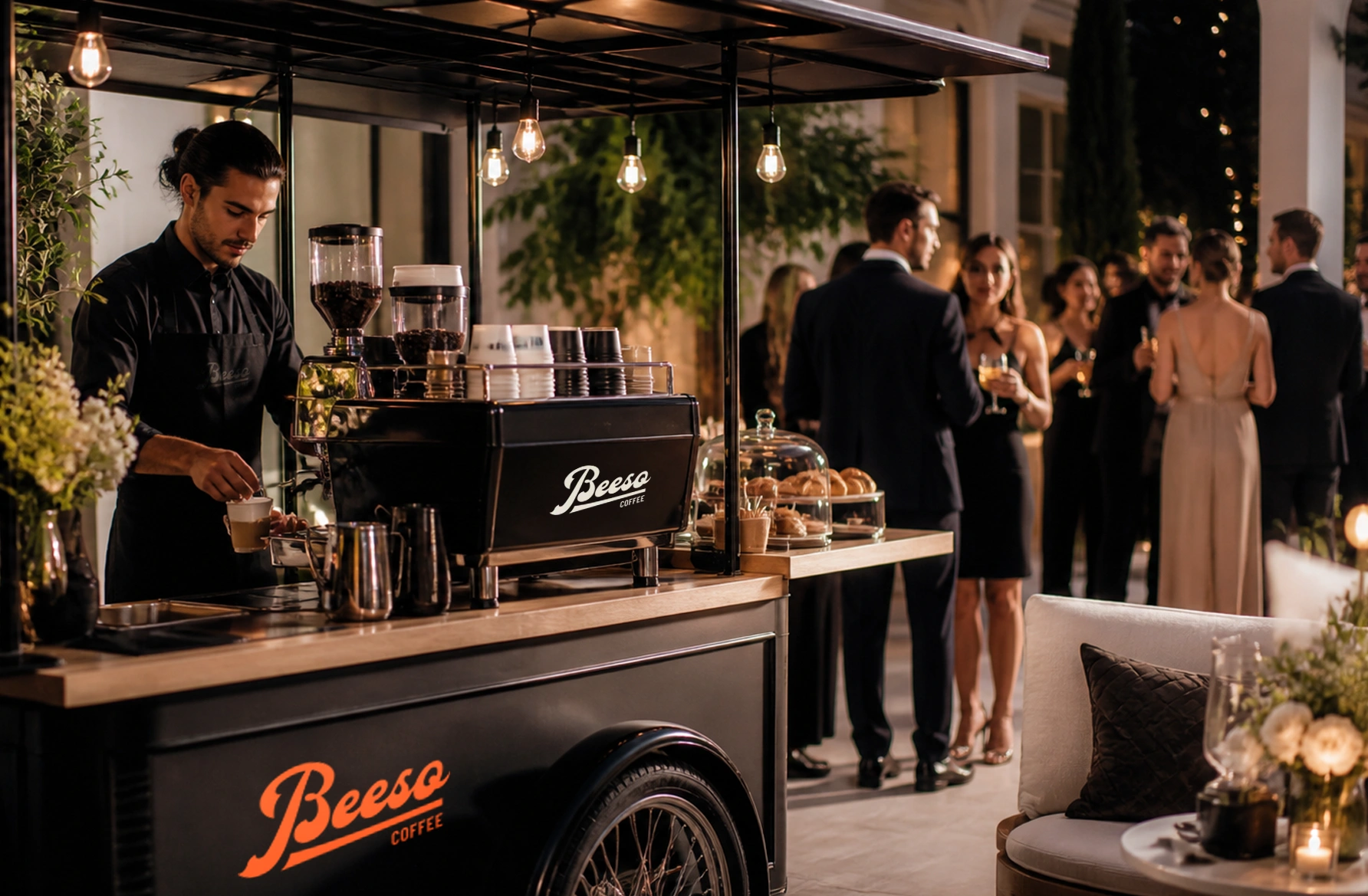 Coffee cart for private parties